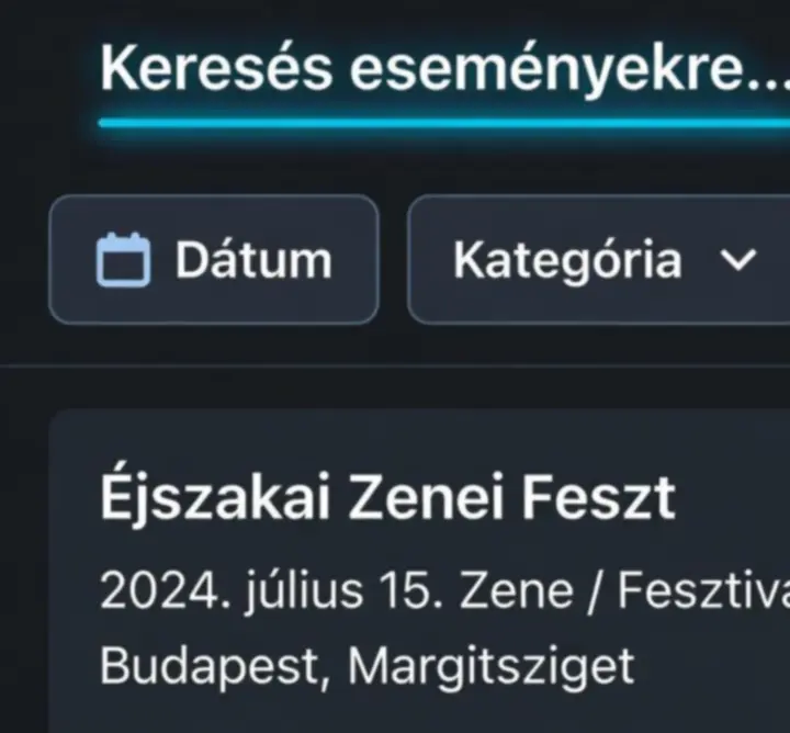 Play Quest Zone eseményszűrő és kereső felület illusztráció